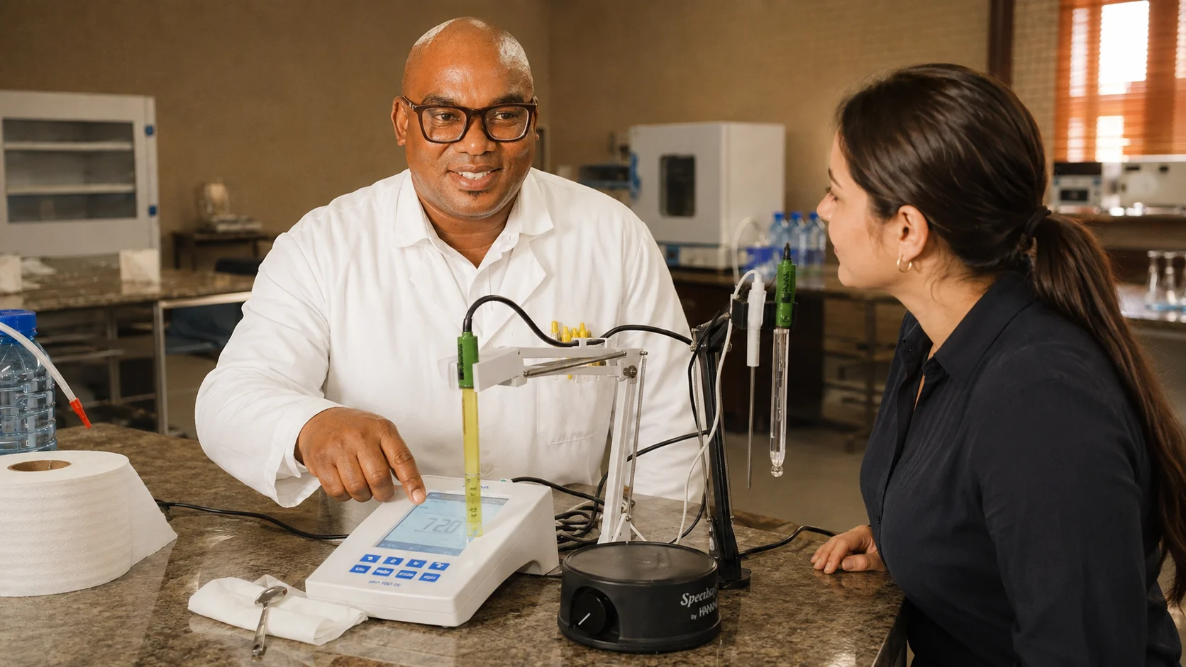 Analytical instruments in the BioSel laboratory